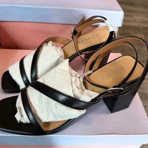Lisa Vicky black Strappy Women's Heels